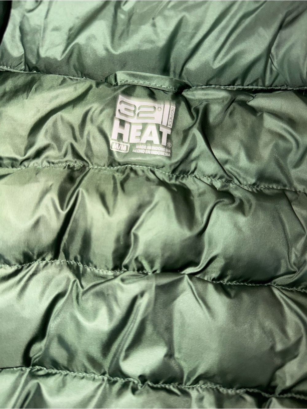 32 Degrees Heat Puffer Jacket in Dark Green medium